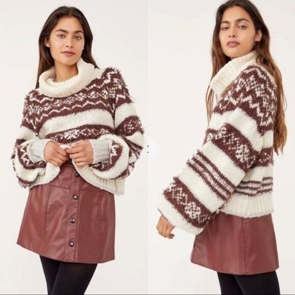 Free People Womens Check Me Out Sweater Large NWT - Picture 6 of 12